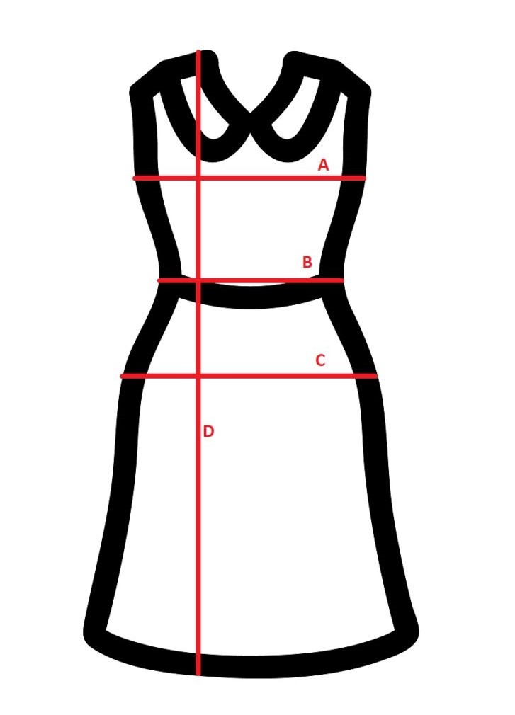 rozměry šatů