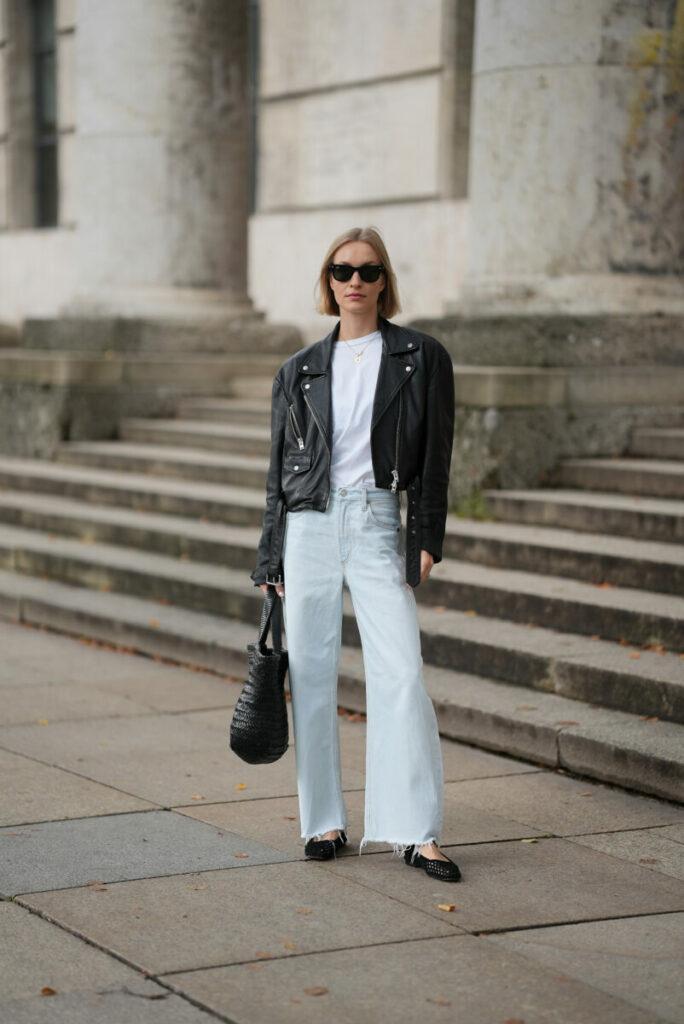 módní džíny, světlé džíny